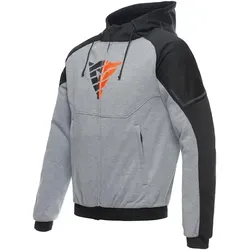 Dainese Daemon X Safety Hoodie Full Zip - Motorrad Fleecejacke - Schutzjacke aus atmungsaktivem Mesh-Gewebe mit Schulter- und Ellbogenprotektoren, ideal für sicheres Fahren und Komfort.