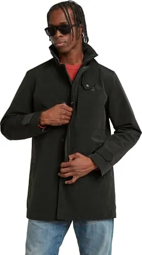 G-Star Herren Garber Trenchcoat, Mehrfarben - Funktionsjacke mit hohem Kragen und abnehmbarem Halsriegel, ideal für windige Tage und stilvolle Auftritte.