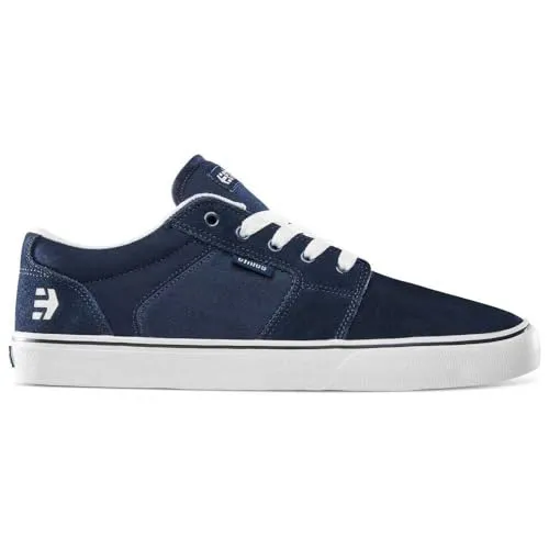 Etnies Lastkahn Ls Skateschuhe - Marineblau/Weiß/Blau - Sneaker für Herren, ideal zum Skateboarding, aus hochwertigem Wildleder und Leinen für optimalen Komfort und Stil.