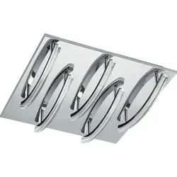 EGLO LED Deckenleuchte PERTINI, Warmweiß, 5-flammig - Moderne Deckenlampe in Silber, ideal für stimmungsvolles Licht mit 500 Lumen und fest integriertem LED. Perfekt für Wohnräume und stilvolle Akzente.