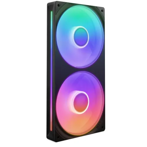 NZXT F240 RGB Core - 240 mm Einzelrahmen-Lüftereinheit mit 2 x 120 mm RGB-Lüftern, leise, langlebig und mit beeindruckenden Lichteffekten