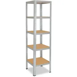 shelfplaza Schwerlastregal HOME 155x45x45cm - Schwerlastregal mit 5 stabilen HDF Böden, ideal für Keller oder Garage, Tragkraft von 175 kg pro Boden für professionelle Ordnung.