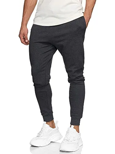 Indicode Herren Eberline Jogginghose aus 60% Baumwolle | Trainingshose Jogger für Männer Charcoal Mix, XL