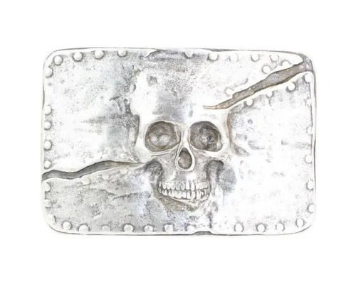 BELTINGER Gürtelschnalle Totenkopf 4,0 cm in silber von BELTINGER