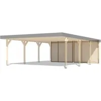 Karibu Lamellen Rückwand für Leimholz Doppelcarport 540 x 200 cm