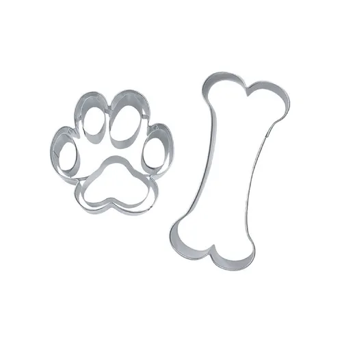 Städter Ausstechform Hundesnack Set 2tlg. Knochen und Pfote Kekse Backen Hund
