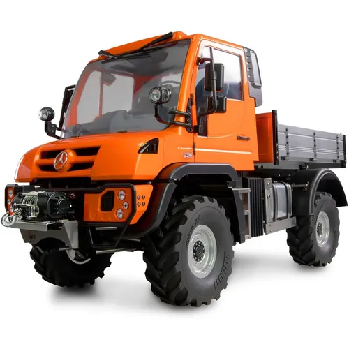 Amewi 22682 Mercedes-Benz Unimog 1:10 Elektro RC Modell-LKW RtR - RC-Modelle: Offiziell lizenzierter Unimog mit robustem Metallfahrwerk, Allradantrieb und funktionierender Seilwinde für grenzenlosen Fahrspaß im Gelände.