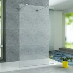 Aloni Walk-in-Dusche ECOW100 - Beidseitig begehbar - Moderne Walk-In Dusche aus 8 mm Klarglas mit Nano-Beschichtung für einfachen Kalkschutz. Ideal für stilvolle Duschbereiche. Sicherheit durch ESG-Glas und dezente Haltestangen.