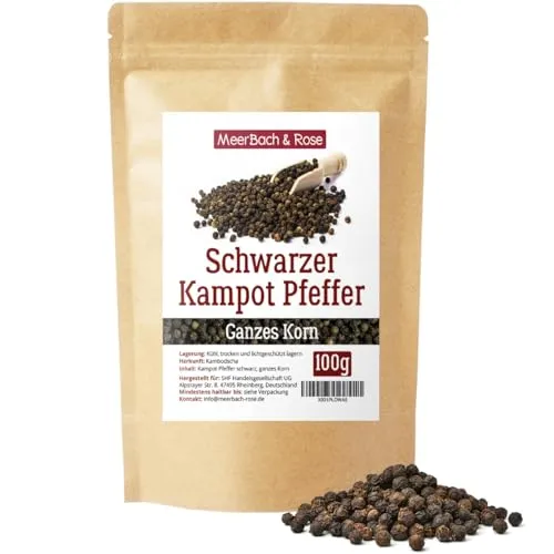 Kampot Pfeffer schwarz 100g – Exquisite Pfefferkörner aus Kambodscha