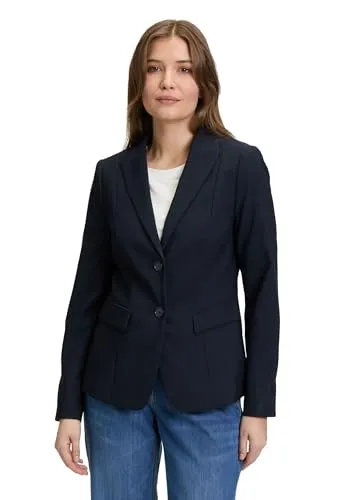 BETTY BARCLAY Kurzblazer Damen, tailliert, dunkelblau - Modischer Kurzblazer für Damen, tailliert mit elegantem Reverskragen. Perfekt für Büro und besondere Anlässe – ein zeitloser Klassiker in Ihrem Kleiderschrank!