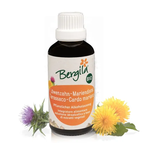 Löwenzahn - Mariendistel Tinktur bio 50 ml. - Bergila