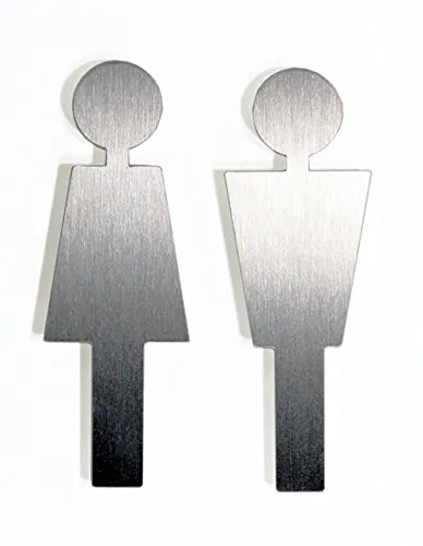 Schönbeck Design WC Schild Mann & Frau Edelstahl gebürstet