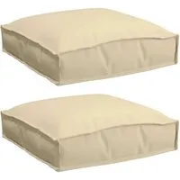 vidaXL Sitzauflage Palettenkissen Beige 40 x 40 x 8 cm (2 St) - Auflagen für Outdoor-Bereich, wasserabweisend und stylisch, ideal für Garten und Terrasse – für maximalen Komfort und modernes Design.
