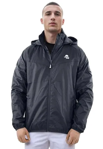 Arctic Seven Herren Regenjacke (S-3XL) - Leicht, Atmungsaktiv, Wasserabweisend, Winddicht, Outdoor Regen Jacke Männer - AS-412 Navy Medium