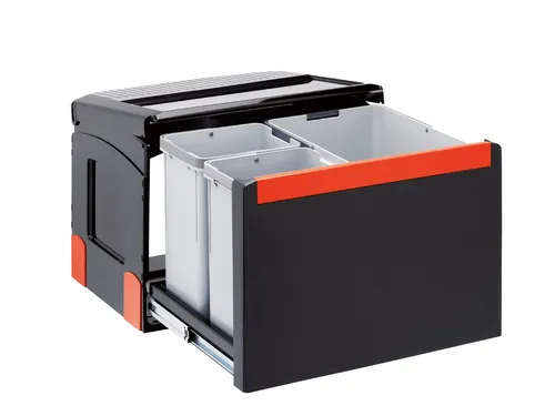 Franke Sorter Cube 50 - 134.0055.293 Einbau Abfallsammler - Haushaltszubehör, ideal für Unterschränke ab 50 cm mit 3 Behältern und praktischem Automatikauszug für müheloses Entsorgen.