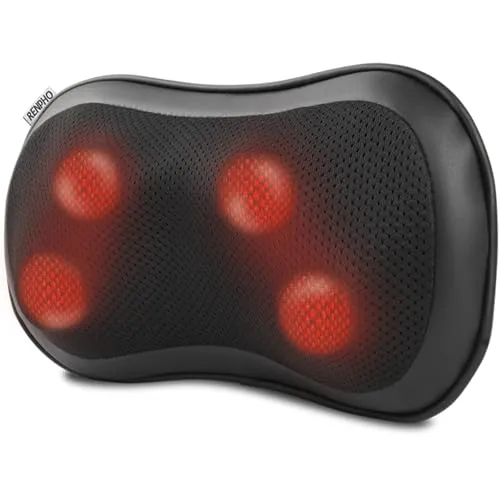 RENPHO Massagegerät mit Wärmefunktion - Elektrische Nackenmassagegeräte: Erleben Sie mit 4D rotierenden Massageköpfen eine intensive Tiefknetmassage für Nacken, Rücken und mehr – ideal für Entspannung und Regeneration.
