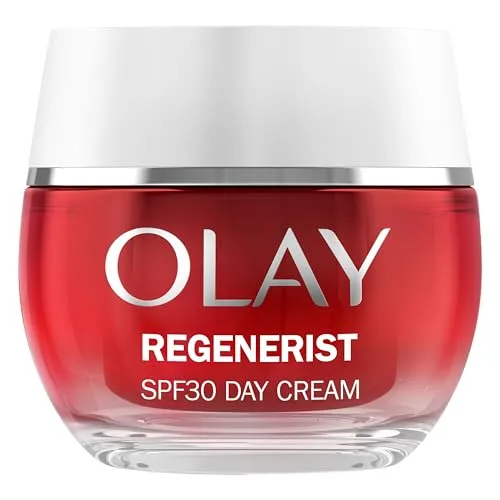 Olay Regenerist Tagescreme Gesicht SPF30, Anti-Falten + Straffende Pflege mit SPF30, Niacinamid und Peptiden, Erneuert, strafft und spendet Feuchtigkeit, Nicht fettend 50ml
