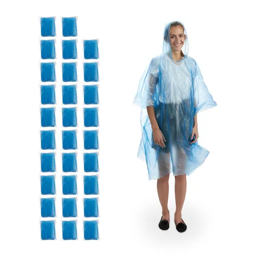 Regenponcho Regenbekleidung Regenschutz Regenumhang Raincape blau Regencape 30 x