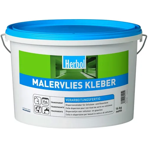 Herbol Malervlies-Kleber 16 kg - Tapetenkleister & Klebstoffe, ideal für die Anwendung von Malervlies, sorgt für eine starke Haftung und einfache Verarbeitung.