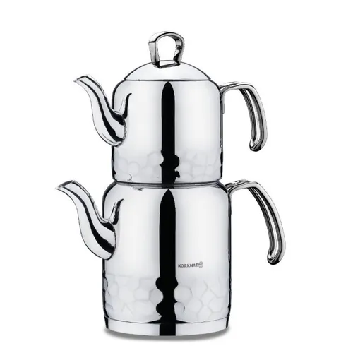 Korkmaz Erna Teekannen-Set - 1,2L/2,2L aus Edelstahl - Teekannen-Set aus hochwertigem Edelstahl, spülmaschinenfest und induktionsgeeignet. Ideal für Teeliebhaber, die Wert auf Qualität und Funktionalität legen.