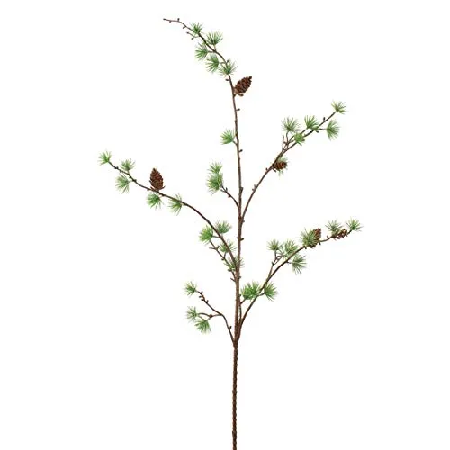 artplants.de Künstlicher Lärchenzweig, PE Nadeln, 95cm - Nadelbaumzweig - Kunstzweig