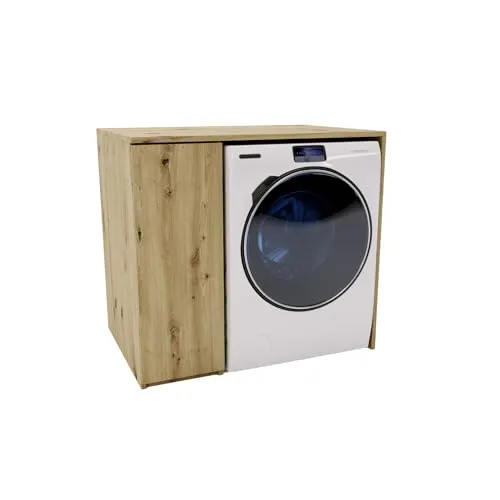 MRBLS_HOME Waschmaschinenschrank 96 X 88,5 X 62 cm (B/H/T) – Überbauschrank mit Stauraum für Trockner oder Geräte – Schrank für Waschmaschine – Trockner Schrank (Artisan Eiche)