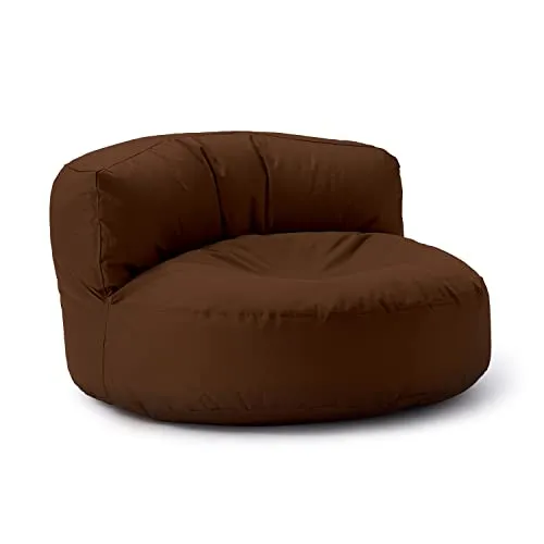 Lumaland Sitzsack Round Sofa mit Rückenlehne - Sitzsäcke für drinnen und draußen, wasserabweisend und mit flexibler EPS-Füllung für optimalen Sitzkomfort – perfekt für gemütliche Stunden!