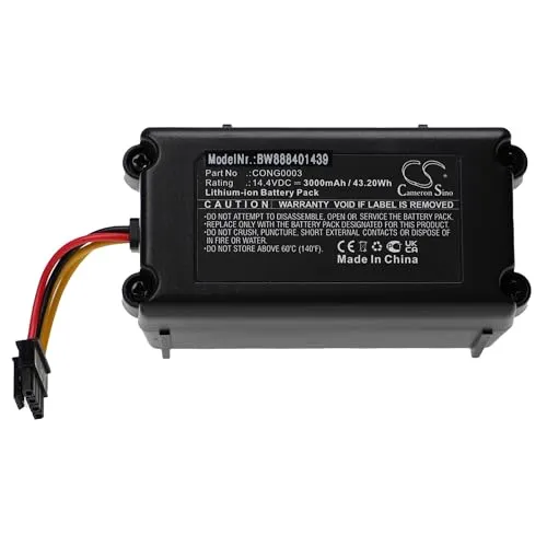 vhbw Akku kompatibel mit Blaupunkt BlueBot XSmart BPK-VCBB1XS, BlueBot XSmart BPK-VCBB1XE Staubsauger (3000 mAh, 14,4 V, Li-Ion)