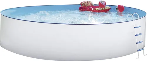 Steinbach Stahlwandpool Set Nuovo weiß, Ø 550 x 120 cm - Swimmingpools: Robuster Stahlwandpool für erfrischenden Badespaß im eigenen Garten, ideal für Familien und Freunde.