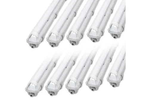 Clanmacy Außen-Deckenleuchte LED Feuchtraumleuchte Wannenleuchte Wannenleuchte T8 LED Röhre IP65, 1X18W 120CM, Neutralweiß