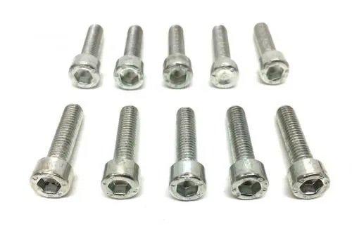 10x Innensechskant Schrauben Set M6 x 25mm Chrom passend für Roller, Motorrad, Quad, Variodeckel, Wasserpumpendeckel