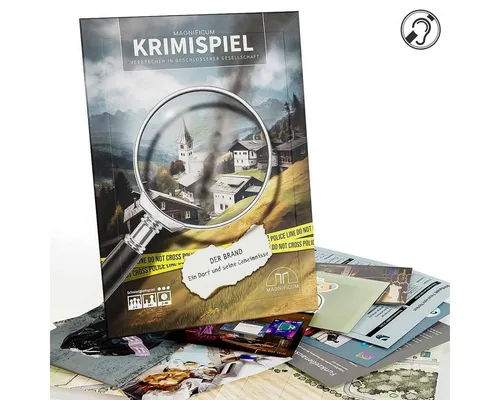 MAGNIFICUM Detektivspiel - Der Brand: Ein Dorf und seine Geheimnisse - Gesellschaftsspiel für 1-6 Spieler, spannende Spieldauer von 120-240 Minuten, ideal für Krimi-Fans ab 14 Jahren, Made in Germany.