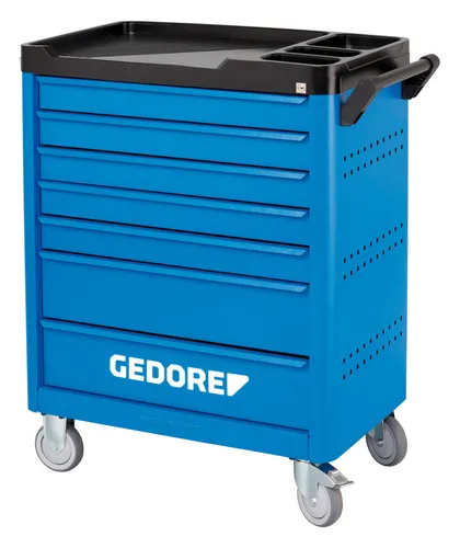 Gedore Werkstattwagen workster 1045 x 785 x 510 mm - Robuster Werkstattwagen mit 7 Schubladen, ideal für professionelle Werkstätten und Heimwerker, sorgt für Ordnung und schnellen Zugriff auf Werkzeuge.