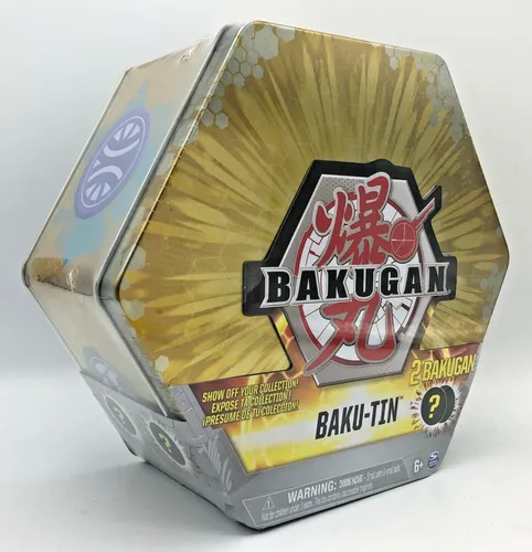 Spin Master Bakugan Baku-Tin Sammelset mit 2 Figuren 4 BakuCore & Metalldose 6+