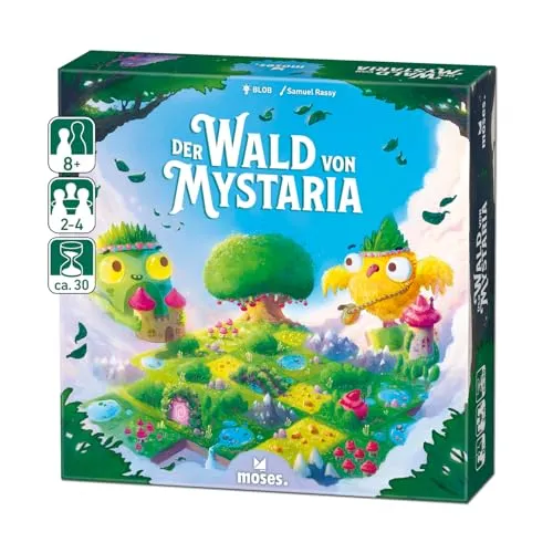 moses. Der Wald von Mystaria, stimmungsvolles Fantasy Legespiel & Taktik-Brettspiel, Gesellschaftsspiel für 2-4 Spieler, Familienspiel für Erwachsene & Kinder ab 8 Jahren, Yellow