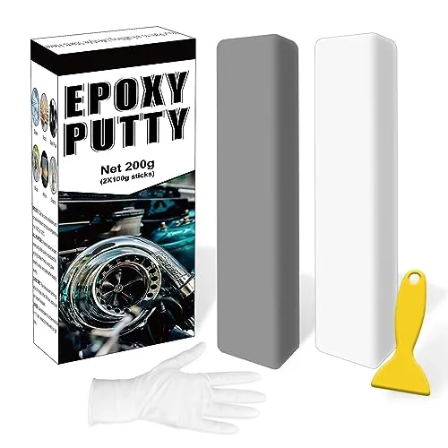 kintsukuroi Epoxy Putty, 200g Epoxidharz Knete, 2 Komponenten Kleber Reparaturknete für Schnelle Reparatur und Verklebung Von Metall, Kunststoff, Glas und Keramik, Hitzebeständig und Wasserfest(Grau)