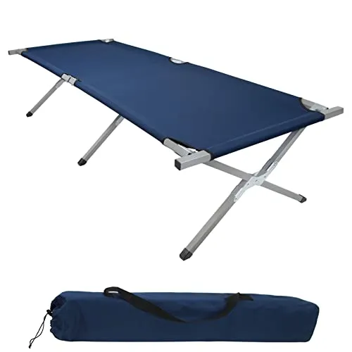 BB Sport Feldbett XXL Klappbett – 210 x 72 cm, bis 200 kg belastbar - Vielseitiges Klappbett für drinnen und draußen, ideal als Gästebett oder für Camping. Stabiler Stahlrahmen und pflegeleichte Bespannung sorgen für hohen Komfort und Langlebigkeit. Kompakt zusammenklappbar mit praktischer Tragetasche.