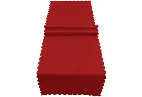 matches21 HOME & HOBBY Tischdecke Tischdecke 90 x 90 cm in Dunkelrot für Esstisch & Küche (1-tlg), Waschbares Tischtuch mit gewelltem Rand