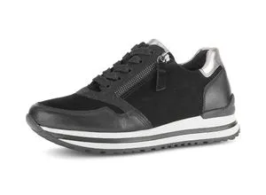 Gabor Damen Low-Top Sneaker - Laufschuhe mit elegantem metallic Effekt, ideal für Casual-Looks. Bequem dank Easy-Walking und einlegbarer Sohle für optimalen Tragekomfort.