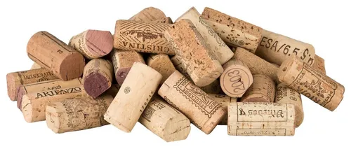 Kork-Deko.de Bastelnaturmaterial Weinkorken zum Basteln (einseitig angeschnitten), 100er-Pack, Recycling-Korken