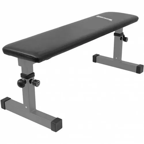 SPORTINATOR verstellbare Flachbank – 5 Stufen, bis 200 kg belastbar - Hantelbänke mit stabiler Stahlkonstruktion, gepolsterter Sitzfläche und verstellbarer Höhe für vielseitige Trainingsmöglichkeiten.