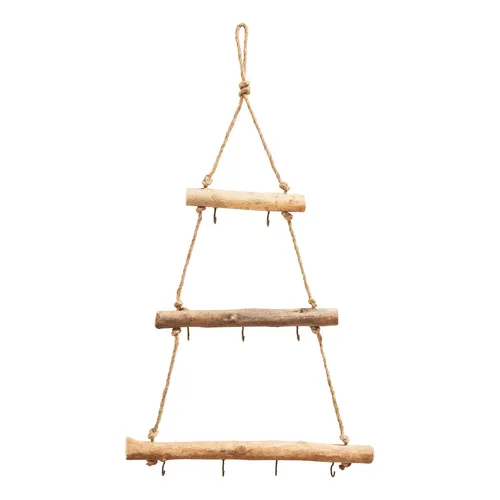 Treibholz-Leiter zum Hängen, mit Haken, 38 x 76 cm, ideal für Dekoration