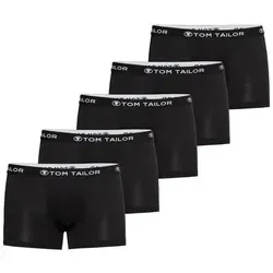 TOM TAILOR Boxershorts Herren 5er Pack - Komfortable Unterwäsche in Schwarz - Retroshorts für Herren im praktischen 5er Pack, aus superweichem Baumwoll-Mischgewebe für optimalen Tragekomfort und perfekte Passform.