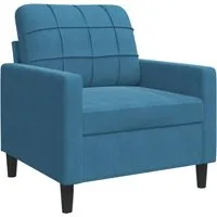 vidaXL Sessel Blau 60 cm Samt - Modischer Sessel in Blau aus weichem Samt, ideal zum Entspannen oder Lesen. Robustes Metallgestell und dicke Polsterung sorgen für höchsten Komfort und Stabilität.