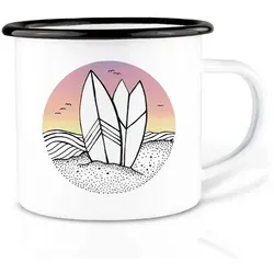 Ligarti Tasse Emaille Tasse – Surfing Day and Night 480 ml
