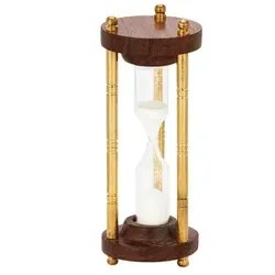 NKlaus Nautische Sanduhr aus Messing und Holz, 3 Minuten von NKlaus