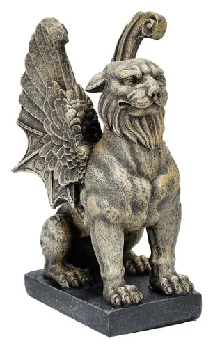 Figuren Shop GmbH Dekofigur Gargoyle Figur - Löwen Beschützer - Fantasy Dekoration Löwenfigur Deko