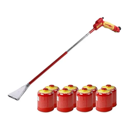 Rothenberger Unkrautbrenner Ökogärtner - 940°C Abflammgerät - Unkrautvernichter für effektive thermische Unkrautbekämpfung im Garten und auf Wegen. Mit Piezozündung und 10 cm Brennerbreite für präzise Anwendung.
