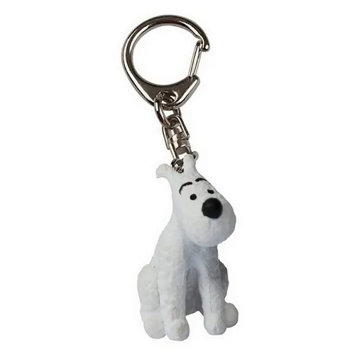 Schlüsselanhänger Figur Tim und Struppi Milou sitzend 2,5 cm (42482)