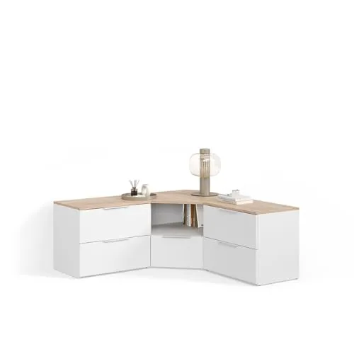 Livinity® Wohnwand Piave, Weiß/Sonoma, 3-teilig von Livinity